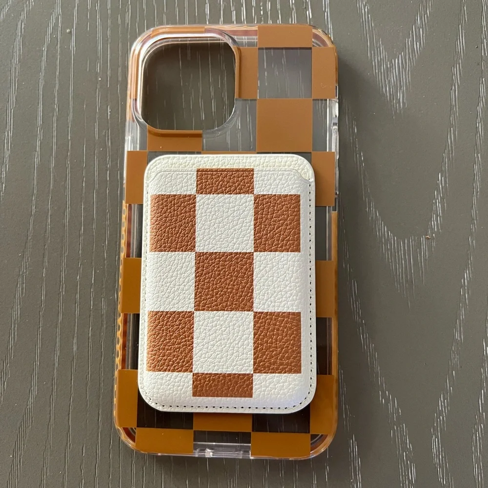 iPhone 13 Pro Max Checkered Phone Cover with 3D Design. Like new!